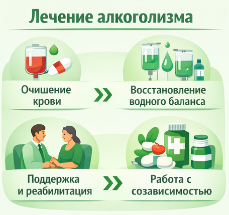лечение алкоголизма в Сызрани этапы
